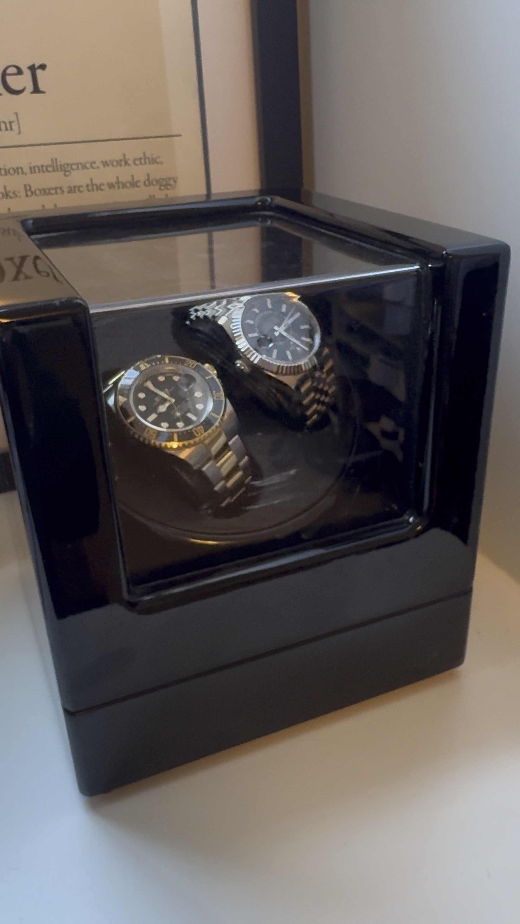 Gifts for him:  the Watch Lover that needs them wound!  My hubs loves this bc it spins once every hour to keep his watch on time #giftsforhim #watchlover #watchwinder #amazonfinds 

#LTKHoliday #LTKFindsUnder100 #LTKGiftGuide