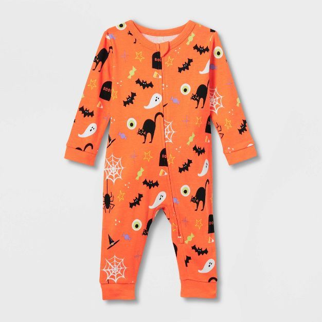 Baby Halloween Print Matching Family Footed Pajama - Hyde & EEK! Boutique™ Orange | Target