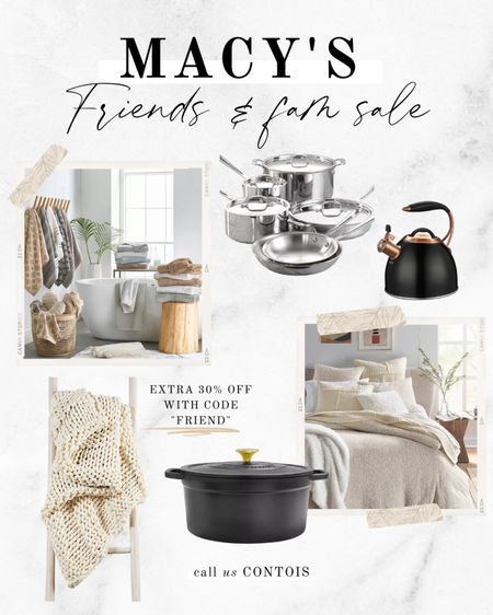 Home decor and more all on sale at Macy’s! Use code FRIEND for an extra 30% off.

| home decor, furniture, cookware on sale , gift ideas, bedding, Christmas gifts, neutral decor |  

#LTKGiftGuide #LTKhome #LTKHoliday