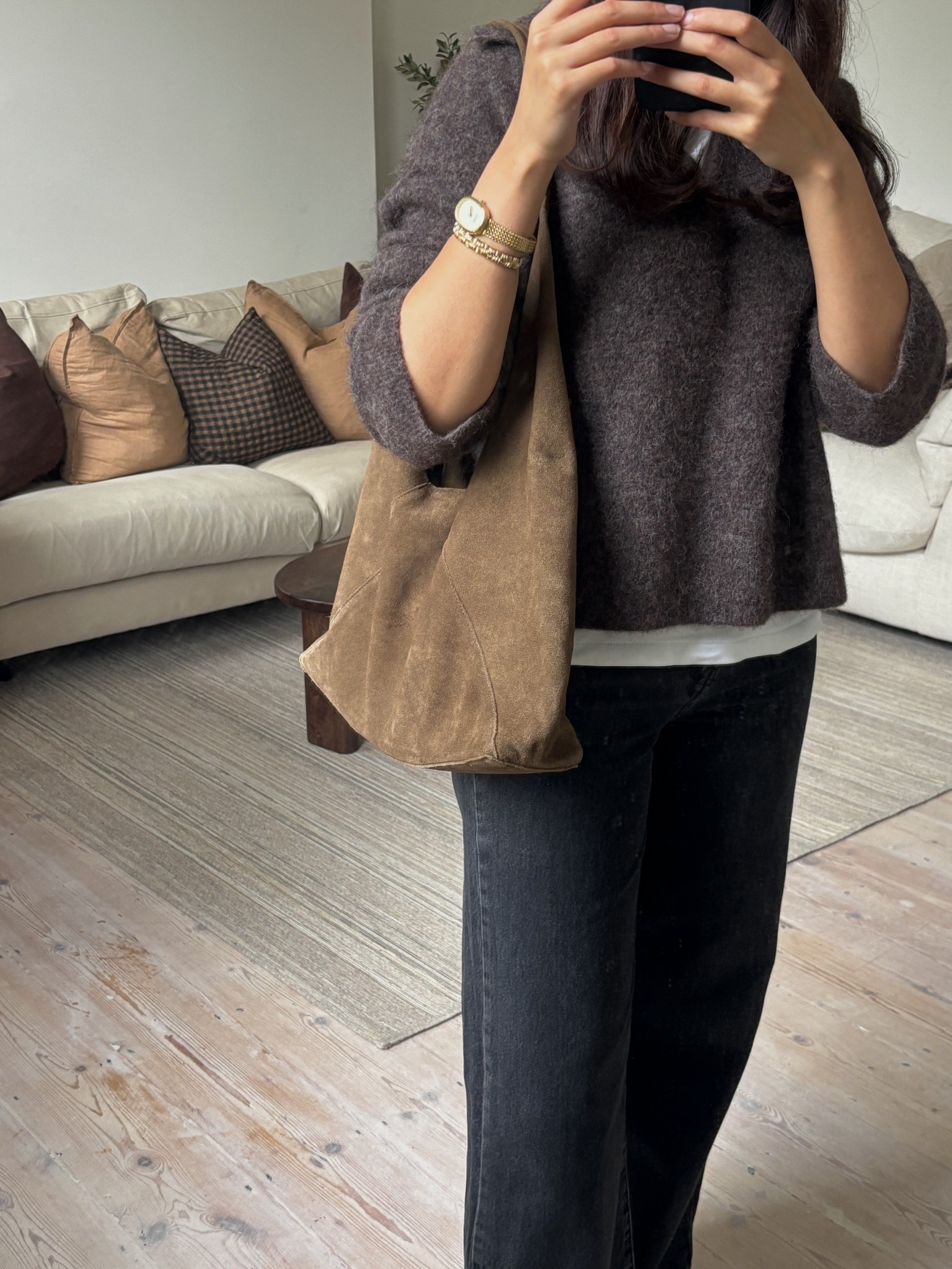 alpaca brown grey greige jumper knitwear suede bag adalae jeans new look 

#LTKeurope #LTKuk #LTKstyletip