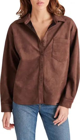 Steve Madden Faux Suede Boyfriend Shirt | Nordstromrack | Nordstrom Rack