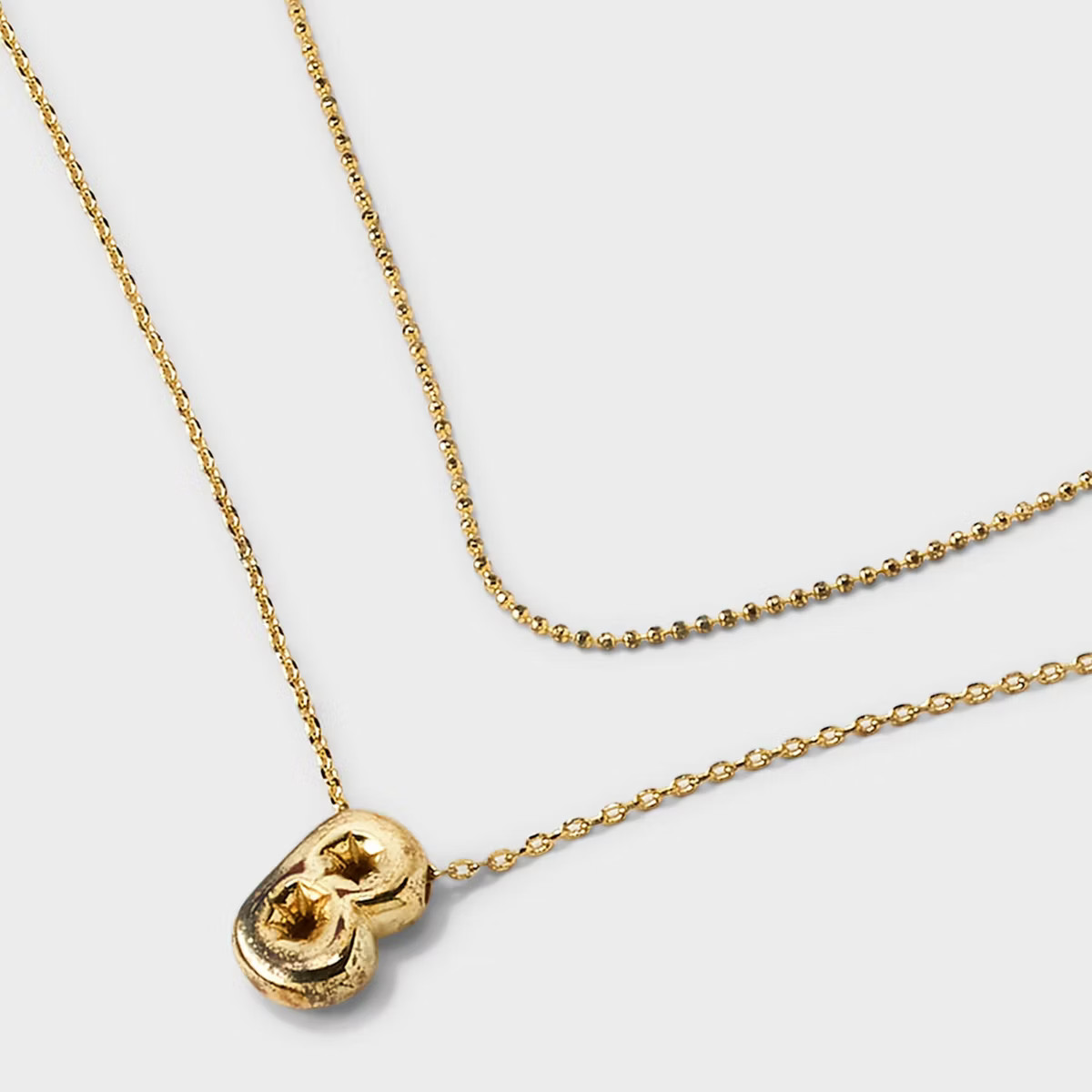14K Gold Dipped Initial "B" Bubble Multi-Strand Pendant Necklace - A New Day™ Gold | Target