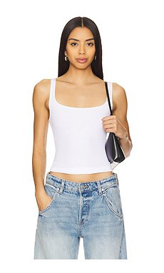 LNA Scoop Ribbed Tank in White from Revolve.com | Revolve Clothing (Global)