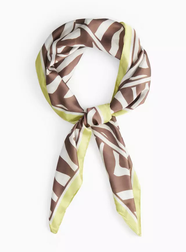 Cream Zebra Print Satin Scarf One Size | Tu Clothing