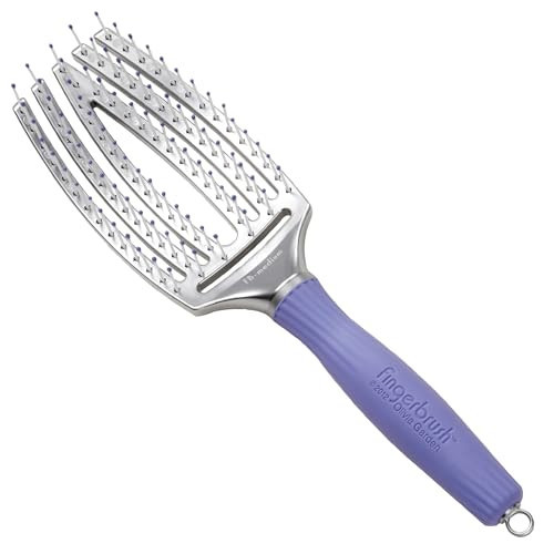 Olivia Garden Fingerbrush - Ionised Nylon Bristles - Medium Size - Purple Silver | Amazon (US)