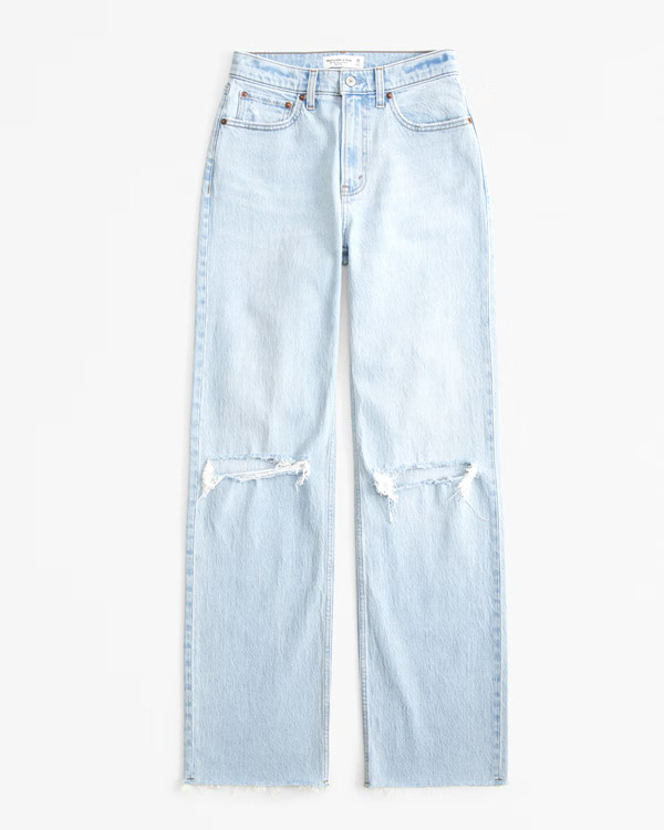 Women's Curve Love High Rise 90s Relaxed Jean | Women's Bottoms | Abercrombie.com | Abercrombie & Fitch (US)