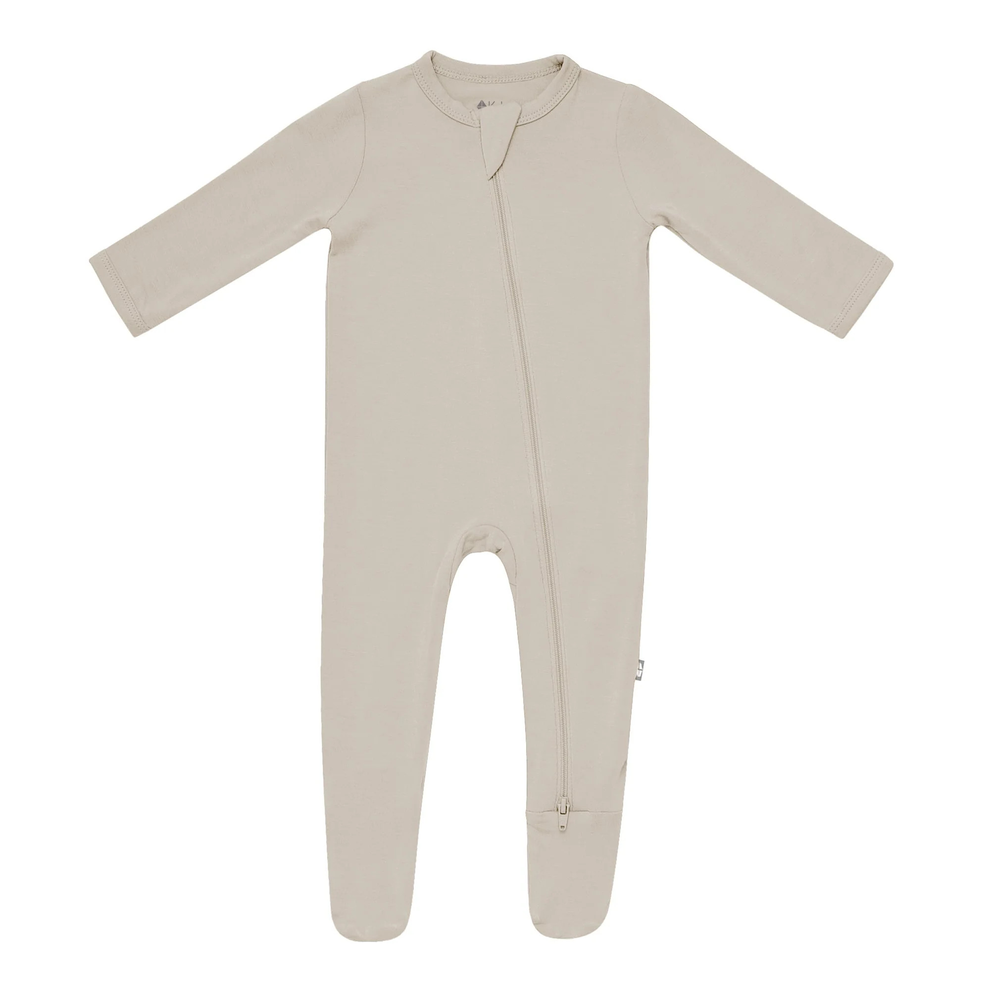 Zippered Footie in Khaki | Kyte BABY