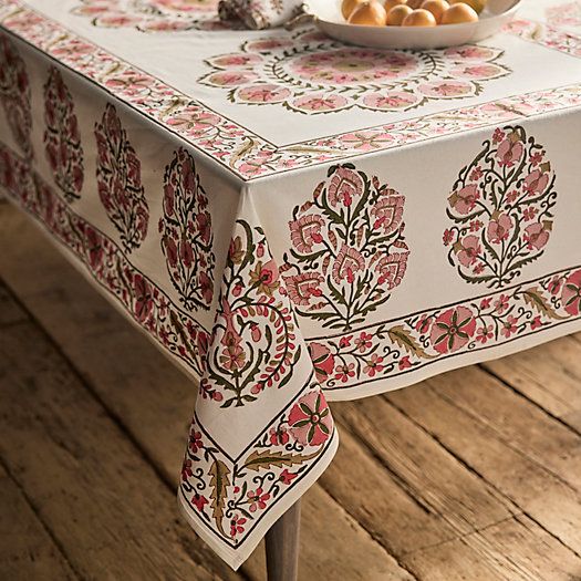Rosy Floral Tablecloth | Terrain