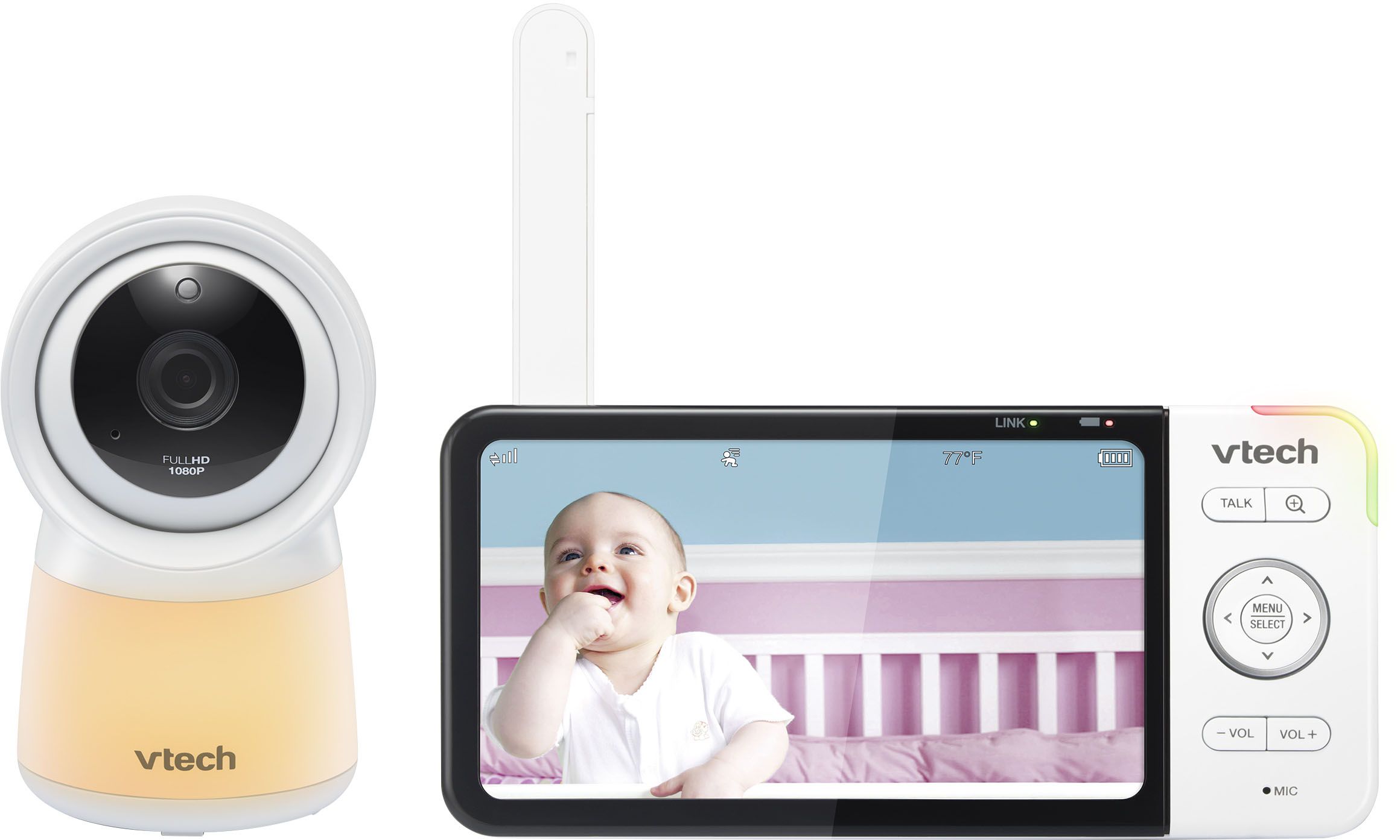 VTech Smart Wi-Fi Video Baby Monitor w/ 5” HC Display and 1080p HD Camera, Built-in night light... | Best Buy U.S.