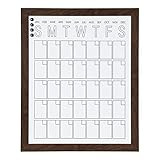 DesignOvation Beatrice Vertical Framed Magnetic Dry Erase Monthly Calendar, 27x33, Walnut Brown | Amazon (US)