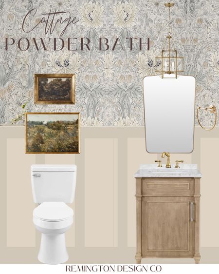Powder bath design! I bought 2 of these vanities for bathrooms! This is the 24” for the powder bath 

#LTKhome #LTKstyletip