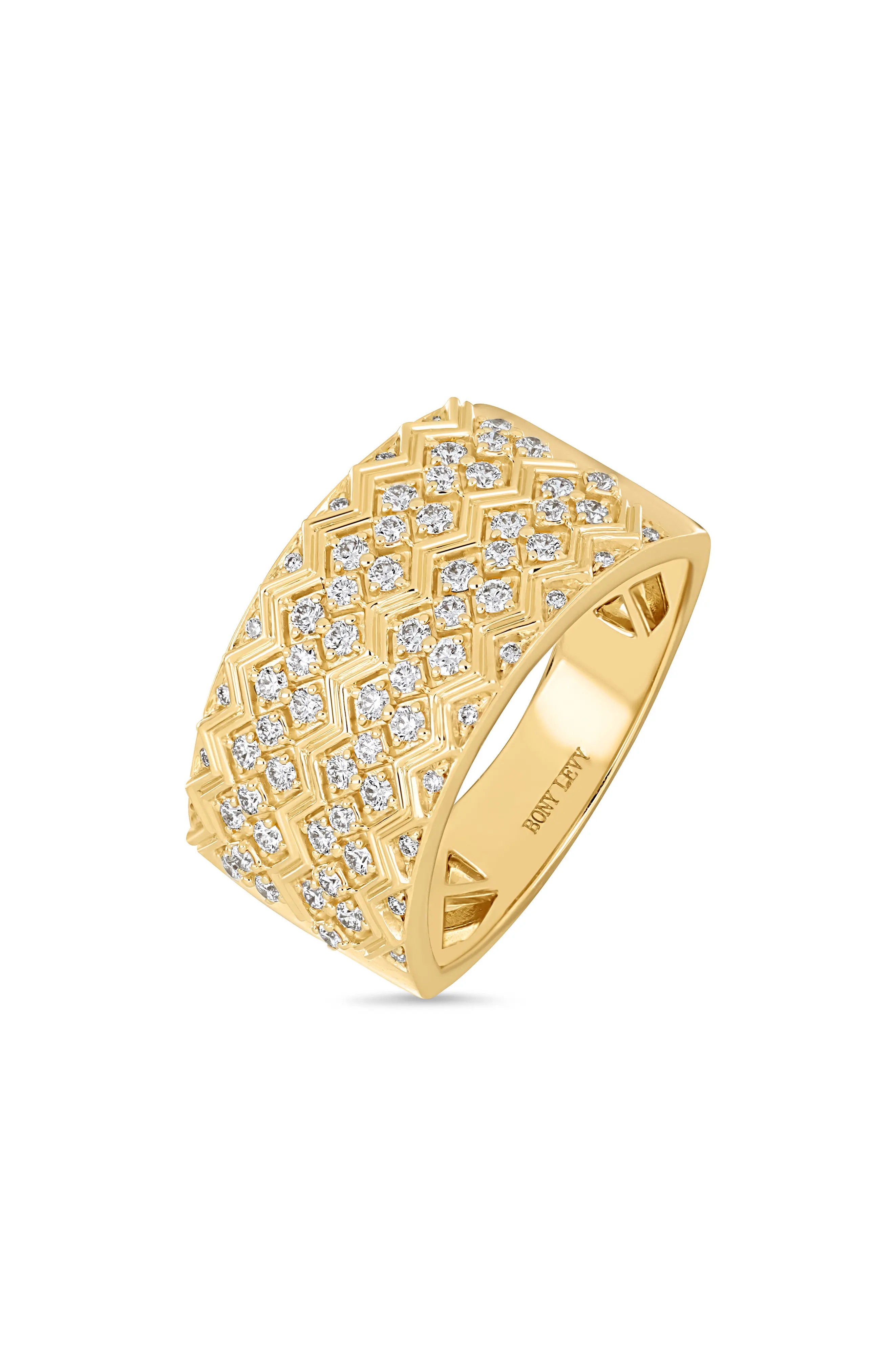 18K Gold Cleo Diamond Wide Ring (Online Trunk Show) (Women) | Nordstrom | Nordstrom