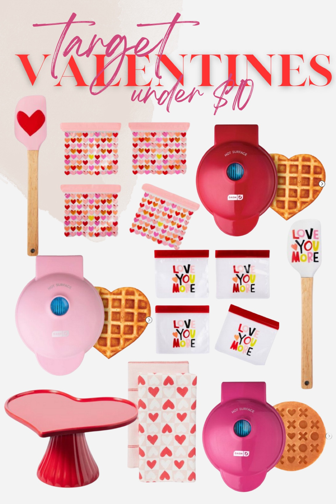 Target valentines under $10
Valentines waffle maker - valentines baking - valentines decor - heart shaped decor - valentines hand towel - Valentine’s Day 

#LTKHoliday #LTKSeasonal #LTKhome