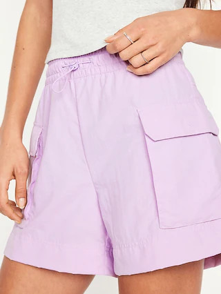 High-Waisted Cargo Utility Shorts -- 5-inch inseam | Old Navy (US)