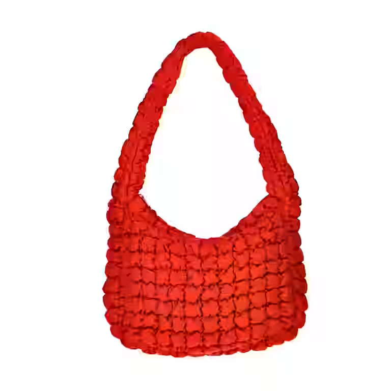 No Boundaries Women's Oversized Quilted Hobo Bag, Classic Red | Walmart (US)