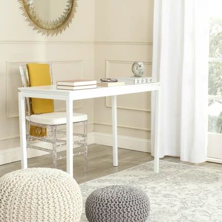 Safavieh Duke Modern Glam Solid Lacquer Writing Desk, White | Walmart (US)