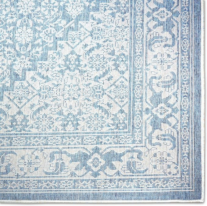 Nicole Miller New York Patio Country Dahlia Transitional Medallion Indoor/Outdoor Area Rug, Blue/... | Amazon (US)