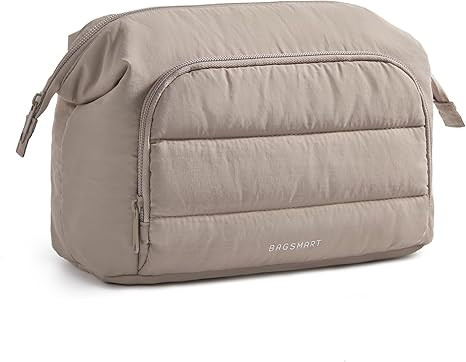 BAGSMART Makeup Bag Travel Toiletry Bag, Puffy Padded Make Up Bags for Women, Makeup Organizer Wi... | Amazon (US)