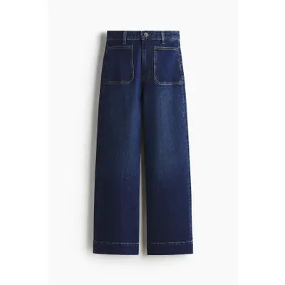 H&M Wide High Jeans in White at Nordstrom, Size 12 | Nordstrom