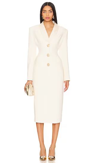 Evie Long Suit Jacket in White | Revolve Clothing (Global)