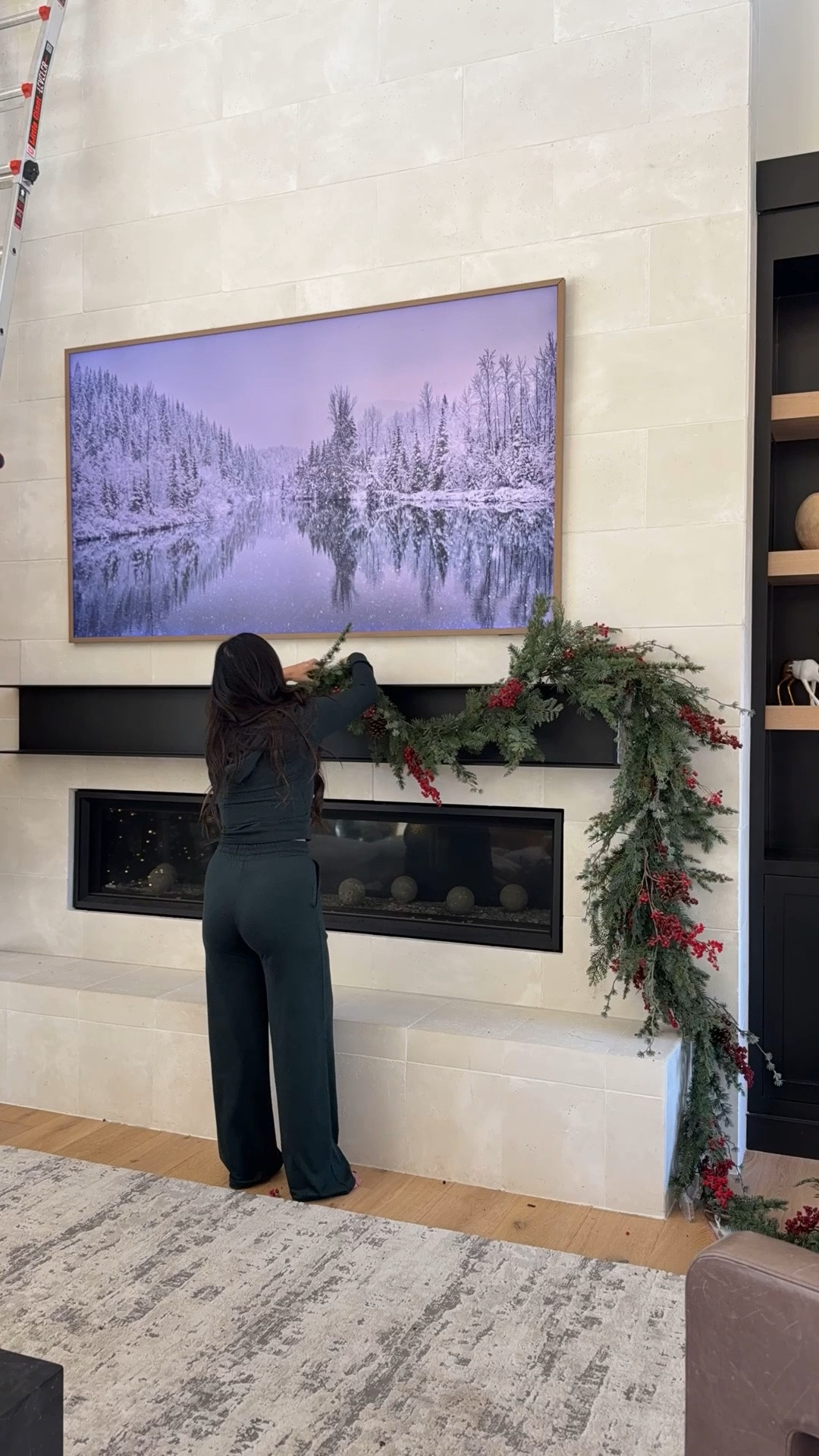 Decorating the great room and entry for Christmas! I used 4 of these 10’ garlands with magnetic hooks on the mantle. Love this draped look.

#LTKHome #LTKStyleTip #LTKHoliday