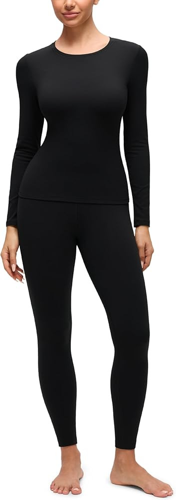 CRZ YOGA Softembrace Fleece Lined Thermal Underwear Set for Women - Soft Casual Base Layer Long J... | Amazon (US)