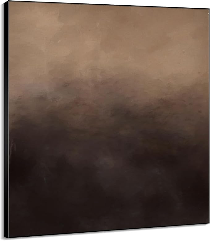 36"x36" Large Framed Wall Art - Moody Landscape Brown and Beige Tones (Frame Assembly Required) | Amazon (US)
