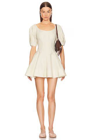 Helsa Poplin Sculptural Mini Dress in Hay from Revolve.com | Revolve Clothing (Global)