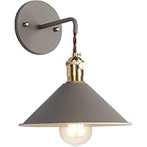 iYoee Wall Sconce Lamps Lighting Fixture with on Off Switch,Gray Macaron Wall lamp E26 Edison Cop... | Amazon (US)