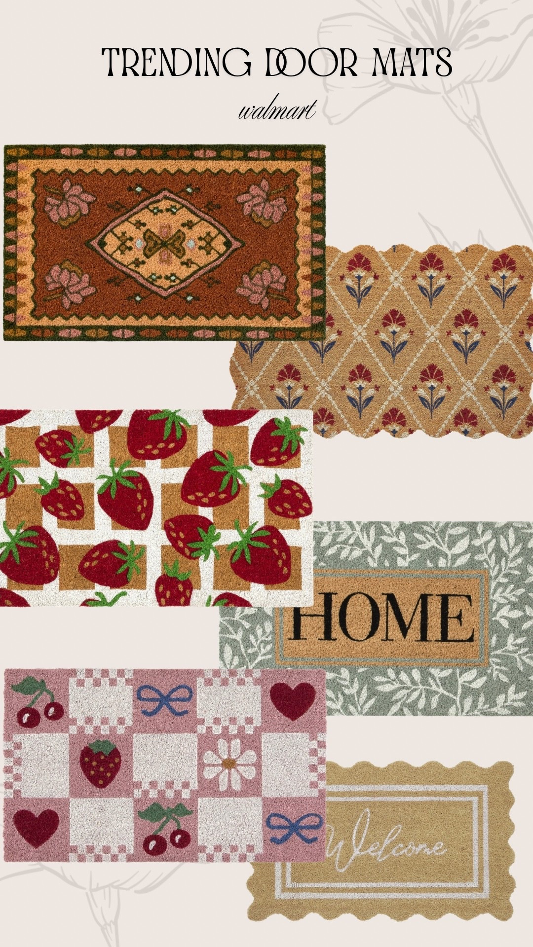 Summer doormats #outdoordecor #springpatio 