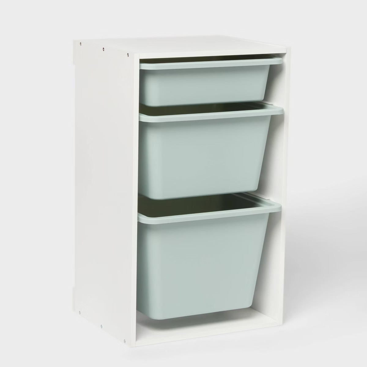 Multi-Bin Kids' Storage Smoke Green - Pillowfort™: Toy Storage Rack, 3 Shelves, 30% Recycled Pl... | Target