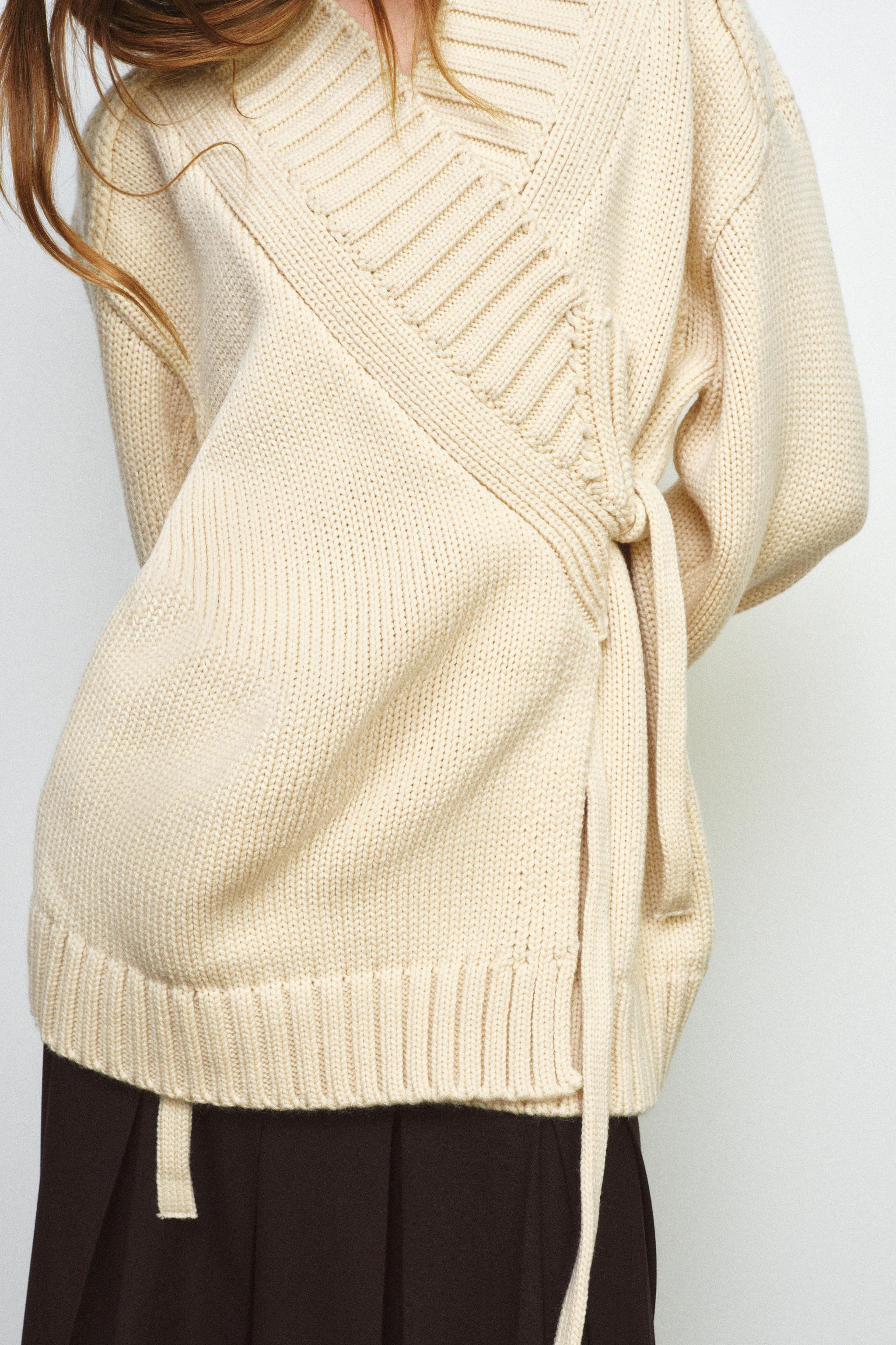 KNIT KIMONO WRAP JACKET | Zara Canada