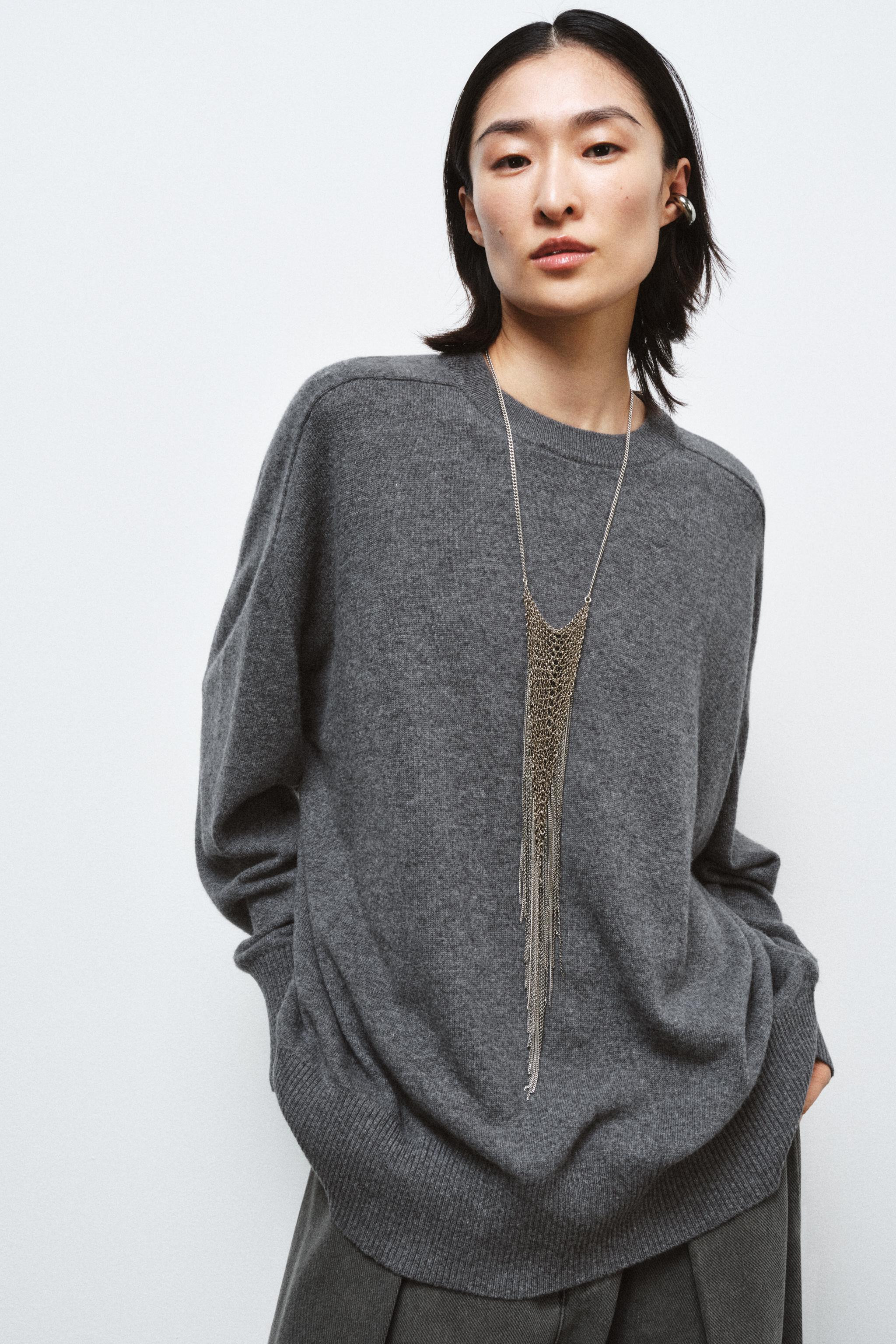 100% WOOL OVERSIZED JUMPER | Zara US
