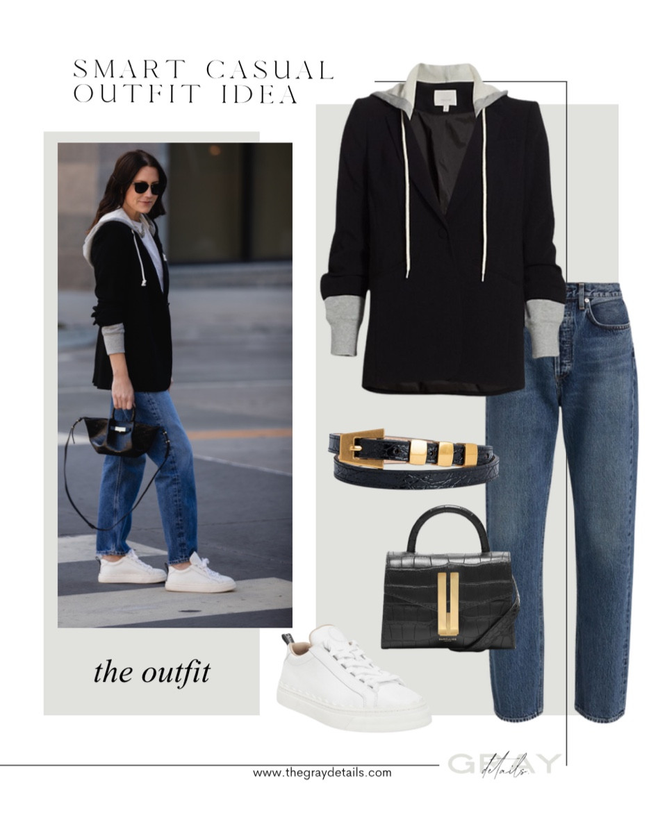 Smart casual outfit idea 

Hooded blazer
90s fit jeans 

#LTKtravel #LTKFind #LTKstyletip