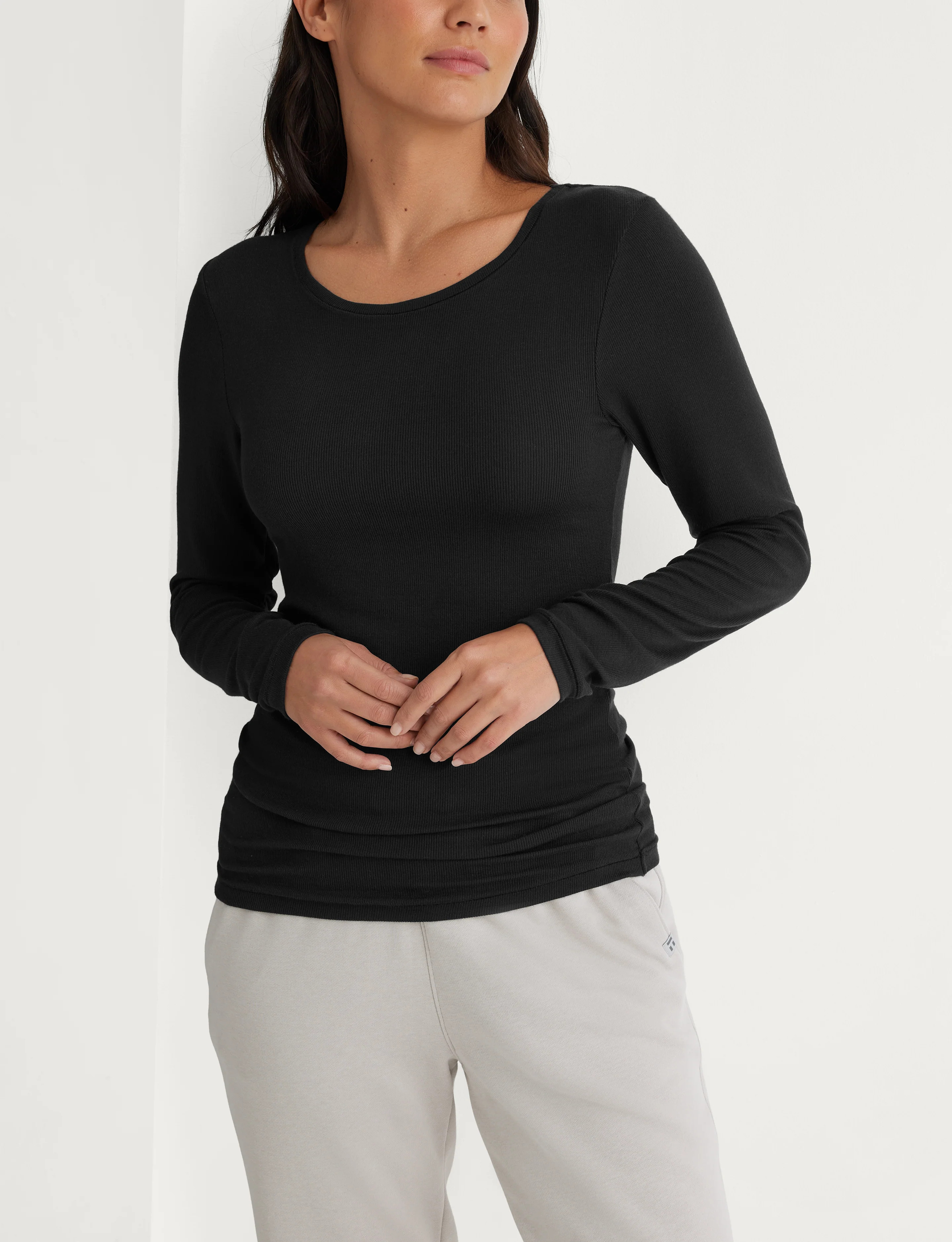 Women's Micro Rib Long Sleeve Tee | Tommy John