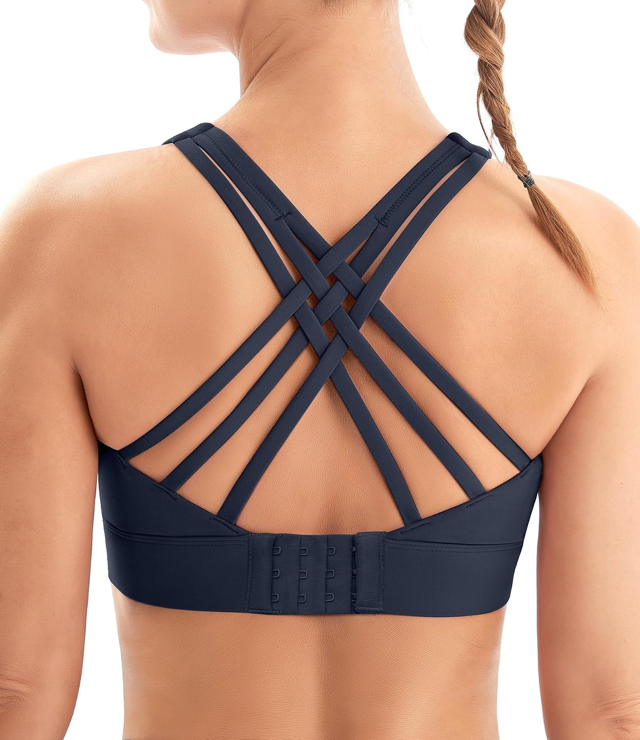 Sports Bras for Women High Support Large Bust Strappy Workout Tanks Tops | Amazon (US)