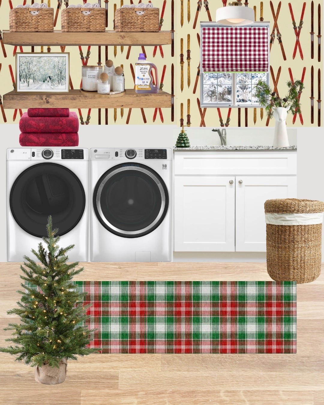 Ski-inspired Laundry room mood board. Laundry room inspiration. Christmas decor, Christmas runner, . #christmas #homedecor

#LTKFamily #LTKHoliday #LTKHome