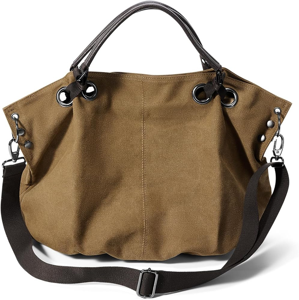 Messenger Bag for Men, Crossbody Bag Aesthetic, Water Resistant Unisex Classic Canvas Shoulder Ba... | Amazon (US)