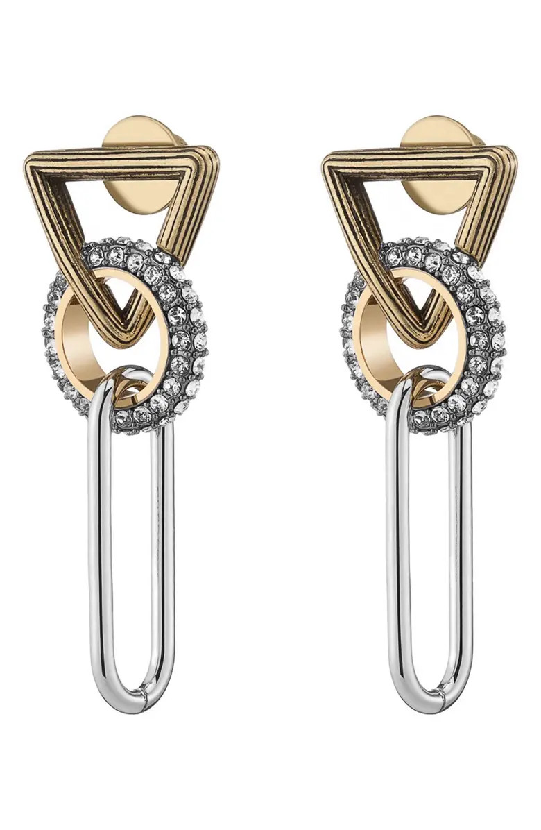 DEMARSON Pia Crystal Mix Metal Drop Earrings | Nordstrom | Nordstrom