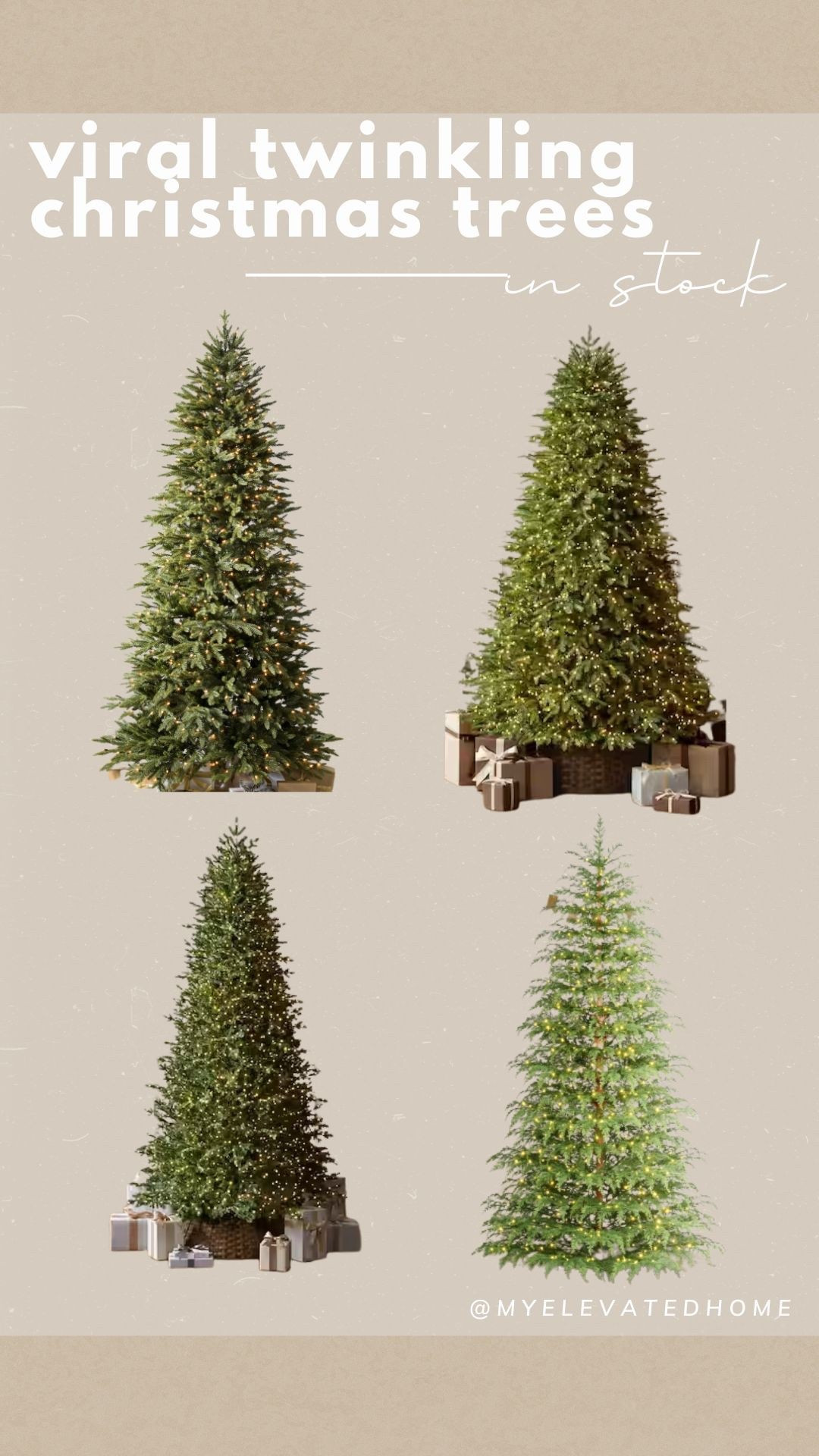 These pre-lit twinkling trees sell out every single year! The most viral is the Grand Duchess from Home Depot, but I personally like the Grand Fir from Home Depot best! Order now. Every time they restock, they sell out in hours! #christmasttrees 

#LTKHome
