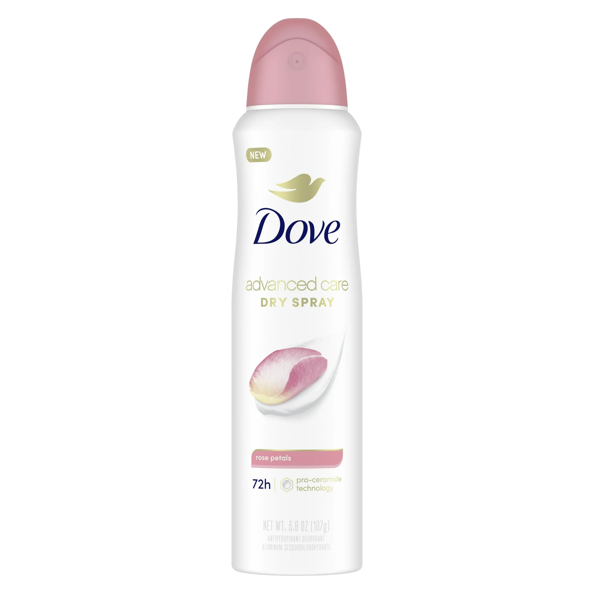 Dove Advanced Care Long Lasting Women's Antiperspirant Deodorant Dry Spray, Rose Petals, 3.8 oz | Walmart (US)