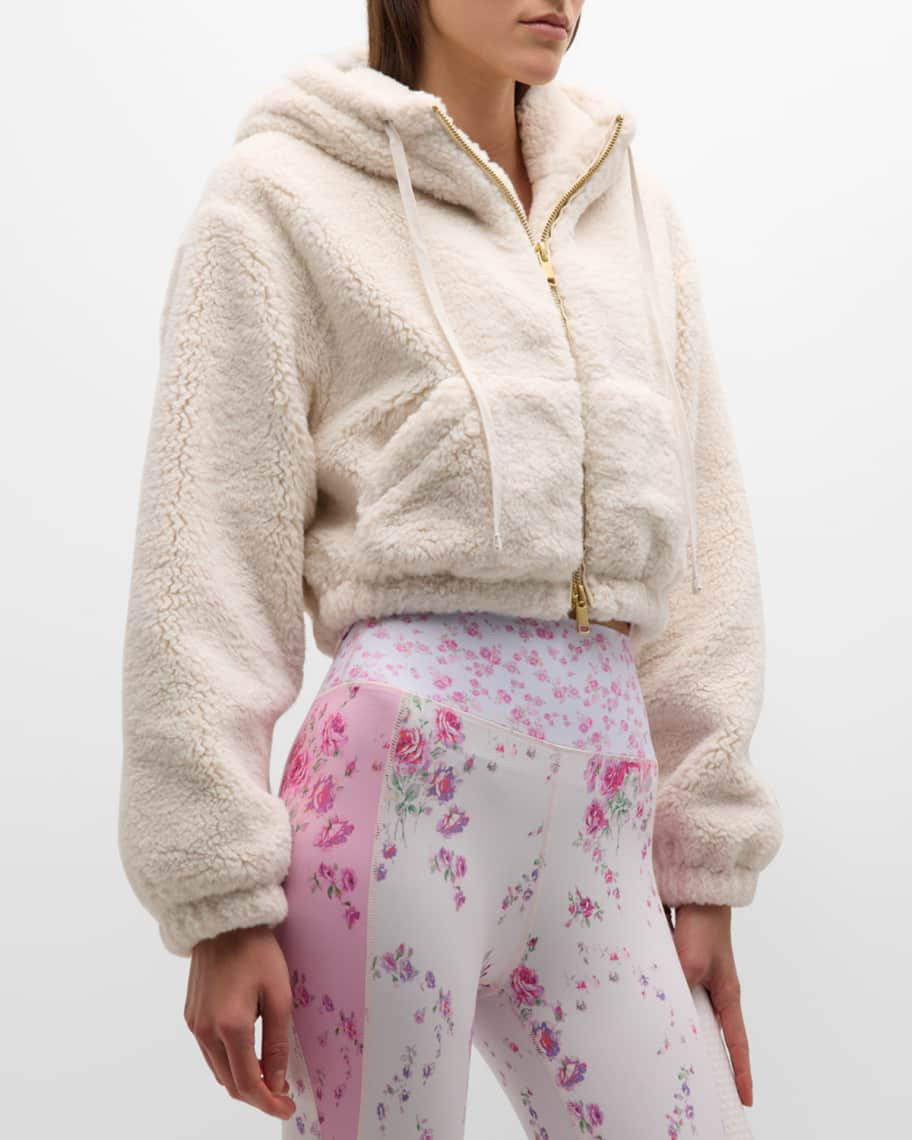 LoveShackFancy Darcelle Sherpa Bomber Jacket | Neiman Marcus