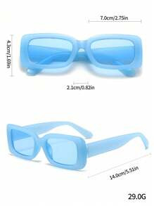 1pc Fashionable Black Square Frame Unisex Y2K Style Large Fashion Glasses Halloween | SHEIN