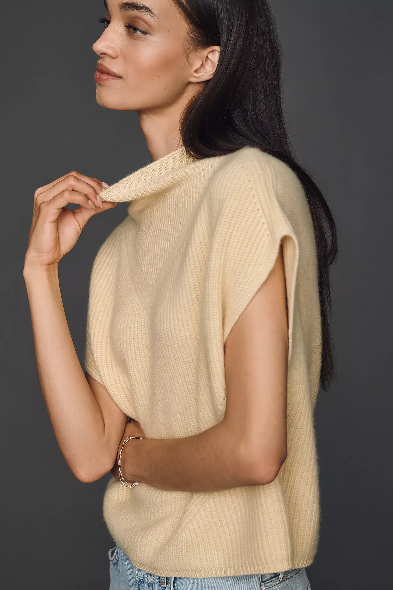 By Anthropologie Enza 100% Cashmere Poncho Sweater Vest | Anthropologie (US)