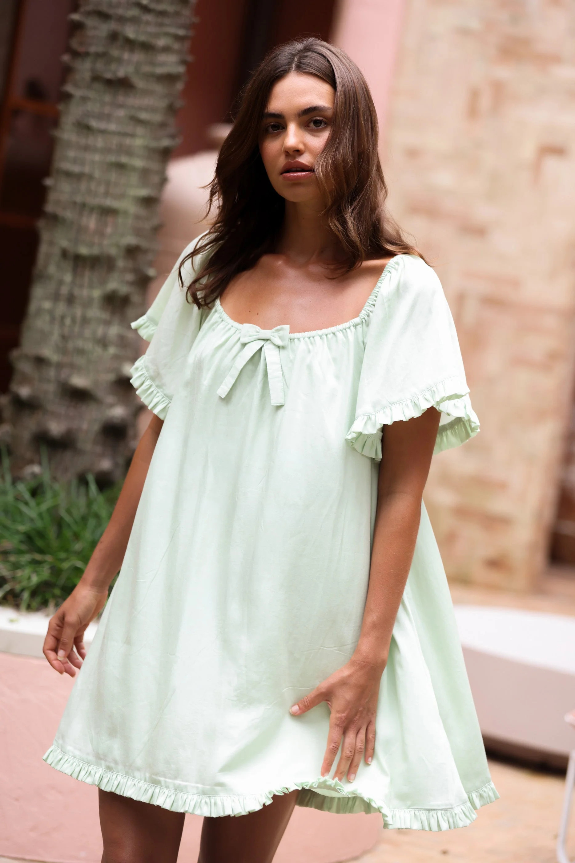 Betty Nightie - 100% Lyocell - Mint | Piyama US