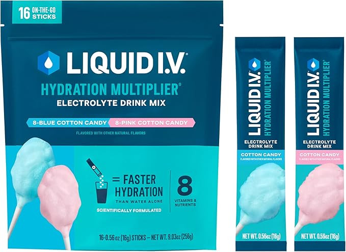 Liquid I.V.® Hydration Multiplier - Cotton Candy | Electrolyte Powder Drink Mix | 1 Pack (16 Ser... | Amazon (US)
