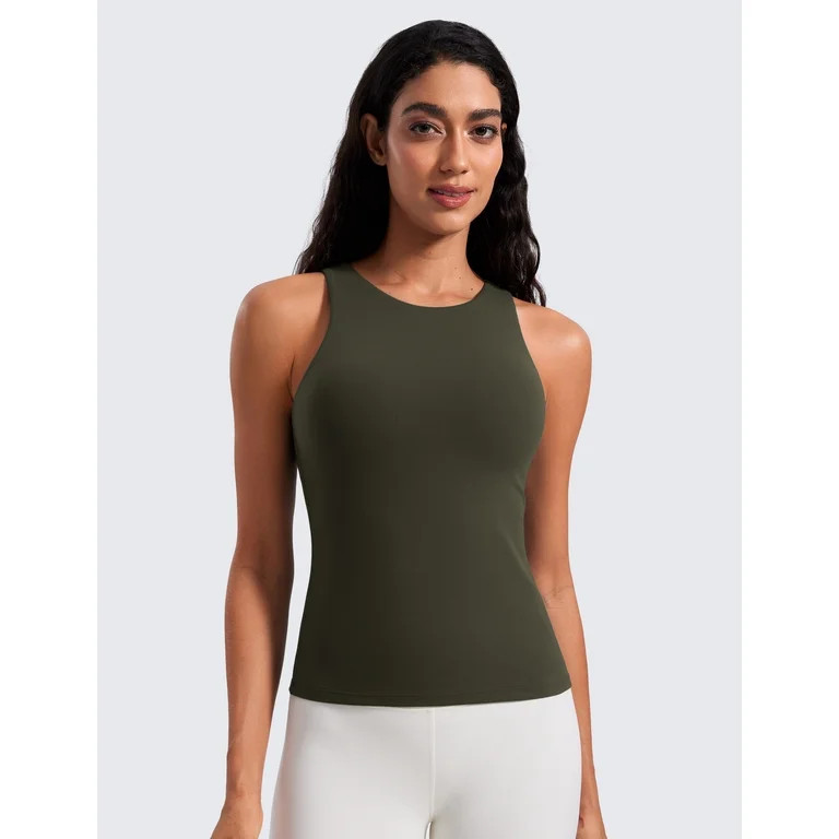 CRZ YOGA Butterluxe Workout Tank Tops for Women Racerback Padded Yoga Athletic Shirt with Built i... | Walmart (US)