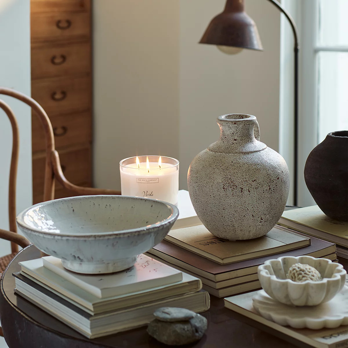 Arley Whitewashed Terracotta Jug | The White Company UK & ROW