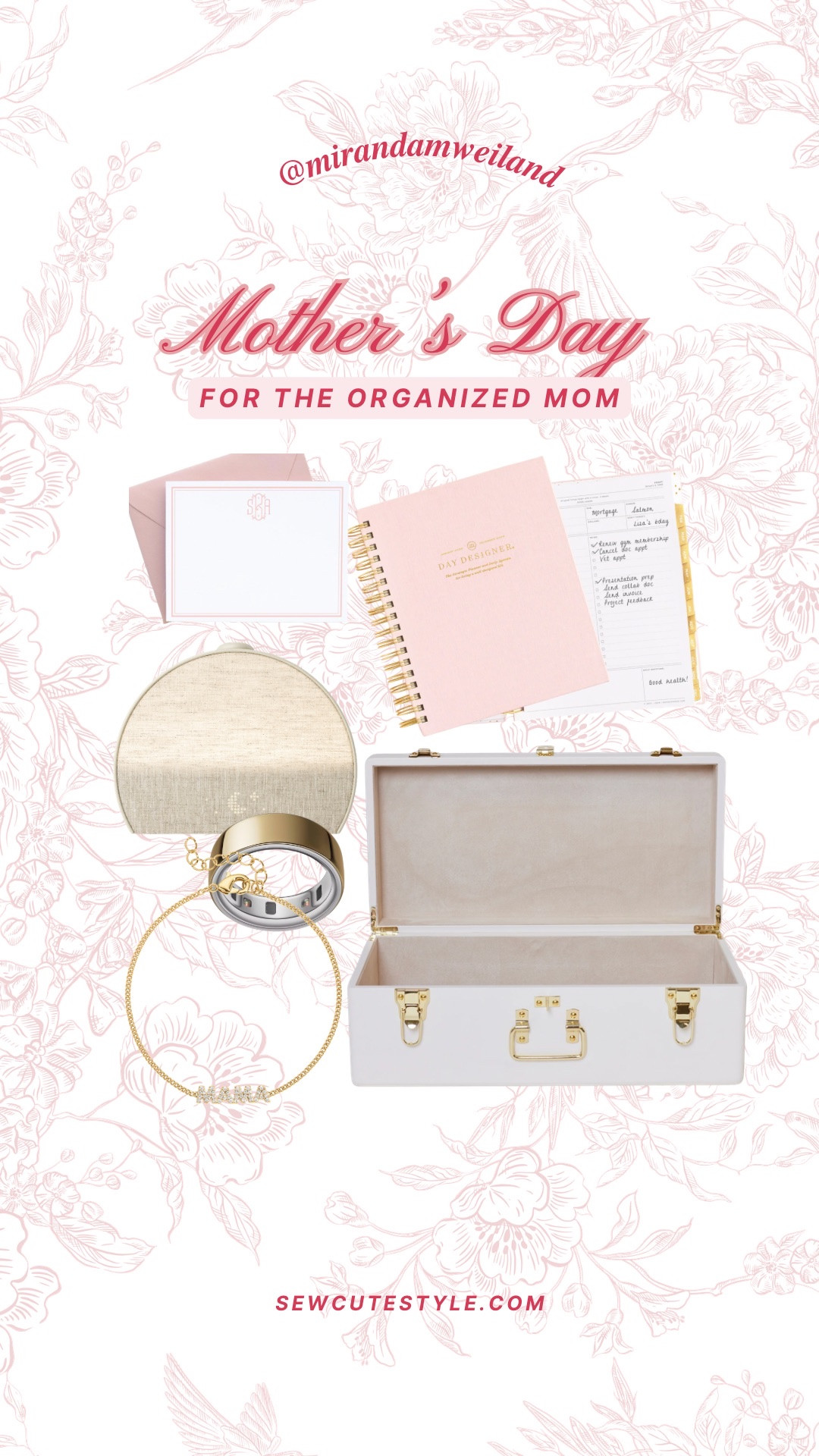 Gift ideas for the type A mom! If mom loves to be organized and intentional here are the perfect gifts for her. A classic trunk to keep all her keepsakes and memories. An alarm clock to help keep her schedule on track. A tech ring to track sleep, activity, and her cycle. And a chic planner for all her appointments and to-do lists! 

Mother’s Day gifts / gift guide for mom / thoughtful gifts for her / luxury Mother’s Day gifts / new mom gifts / mom custom jewelry / Mother’s Day jewelry gift ideas / birthstone jewelry gift / initial necklace  / Mother’s Day gift ideas / mom gift ideas / gifts for mom 

#LTKmomlife