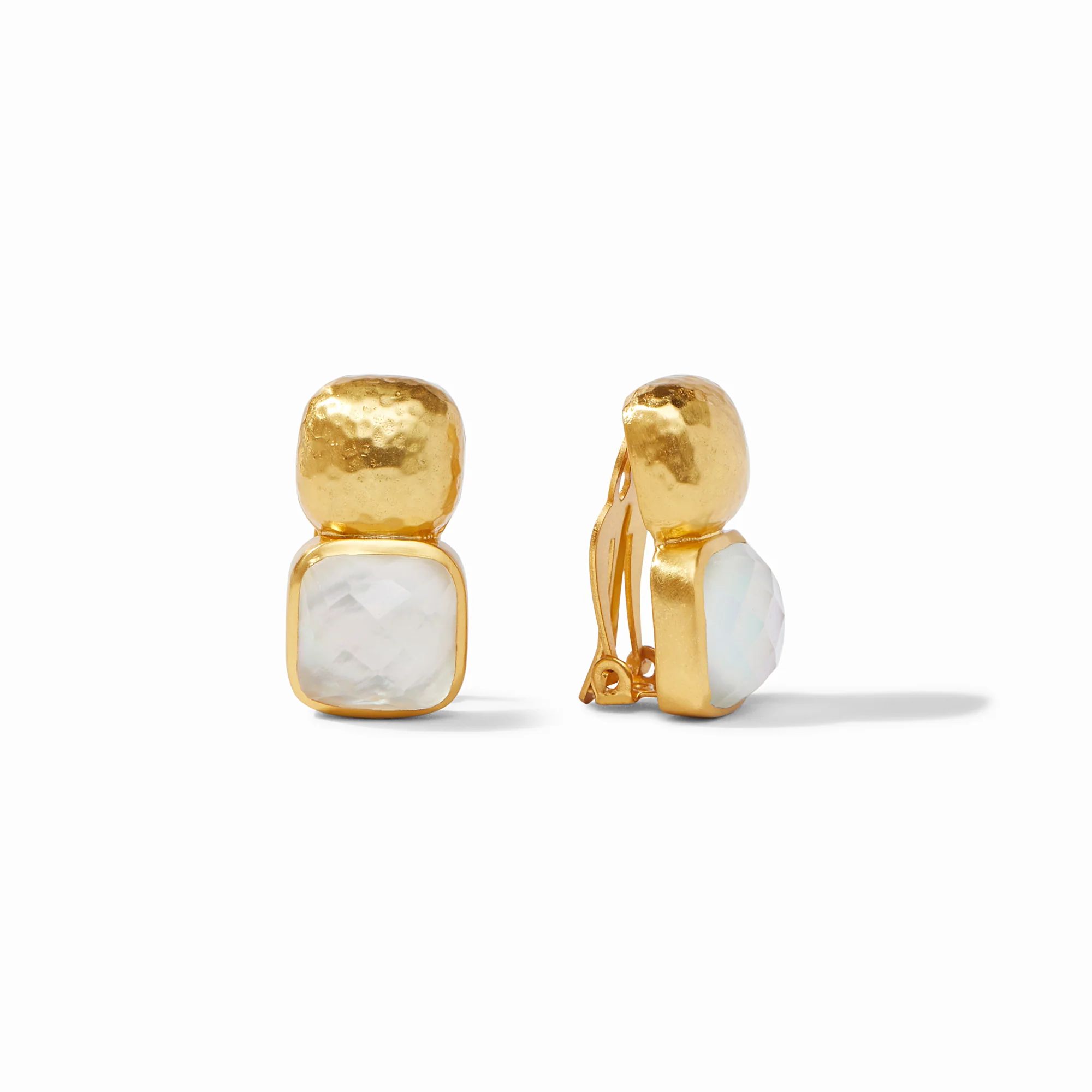 Catalina Clip-On Gold Earrings | Julie Vos | Julie Vos